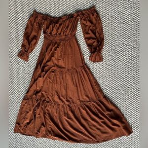 Brown flowy dress size medium